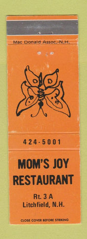 Matchbook Cover - Mom's Joy Restaurant Litchfield NH WEAR butterfly
