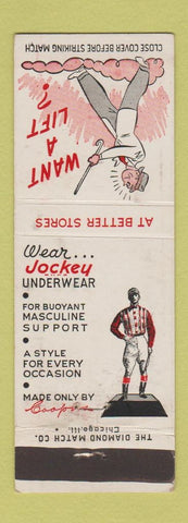 Matchbook Cover - Jockey Men's Clothes Underwear Johnson's Mullen NE