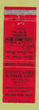Matchbook Cover - Bassett Lodge and Range Cafe Bassett NE