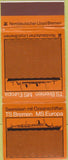 Matchbook Cover - TS Brement MS Europa Ship matchbox