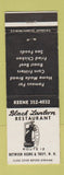 Matchbook Cover - Black Lantern Restaurant Keene NH DD Bean