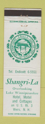 Matchbook Cover - Shangri La Hotel Weirs NH DD Bean