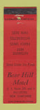 Matchbook Cover - Bear Hill Motel Hillsboro NH DD Bean