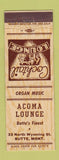 Matchbook Cover - Acoma Lounge Butte MT