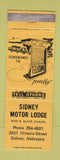 Matchbook Cover - Sidney Motor Lodge NE WEAR