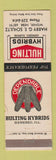 Matchbook Cover - Hulting Hybrids Corn Seed Wisner NE Harry Schultz WEAR