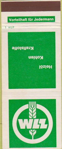 Matchbook Cover - WZZ Heizol Kohlen Kraftstoffe matchbox