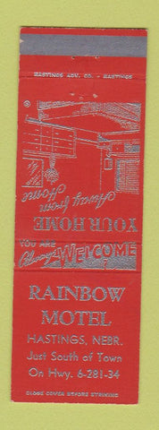 Matchbook Cover - Rainbow Motel Hastings NE