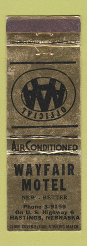 Matchbook Cover - Wayfair Motel Hastings NE WEAR
