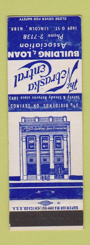 Matchbook Cover - Nebraska Central Building and Loan Lincoln NE