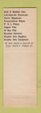 Matchbook Cover - Renda Litho Supply graphic arts St Louis MO printing