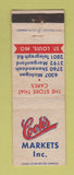 Matchbook Cover - Cook's Grocery ST Louis MO
