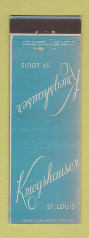 Matchbook Cover - Kriegshauser St Louis MO