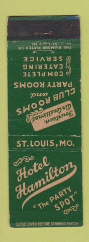 Matchbook Cover - Hotel Hamilton St Louis MO WEAR