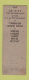 Matchbook Cover - Hotel Hamilton St Louis MO WEAR