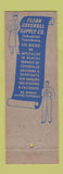 Matchbook Cover - Clean Coverall Supply St Louis MO
