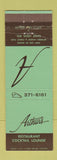Matchbook Cover - Arthur's Restaurant St Louis MO WEAR