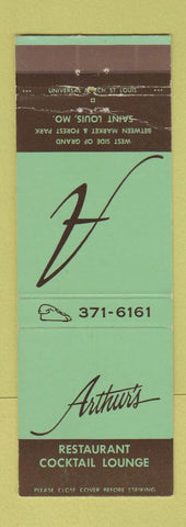 Matchbook Cover - Arthur's Restaurant St Louis MO WEAR