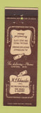 Matchbook Cover - ML Schneider Liquor St Louis MO