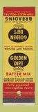 Matchbook Cover - Golden Dipt Breading St Louis MO