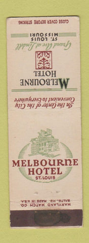 Matchbook Cover - Melbourne Hotel St Louis MO WEAR