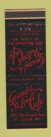 Matchbook Cover - Grand St Louis Cafe MO