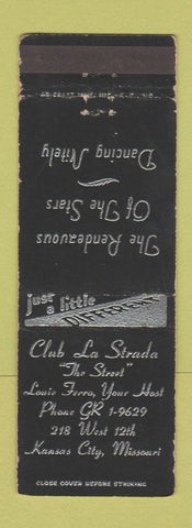Matchbook Cover - Club La Strada Kanas City MO WEAR