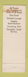 Matchbook Cover - Bellerive Motor Hotel Kansas City MO