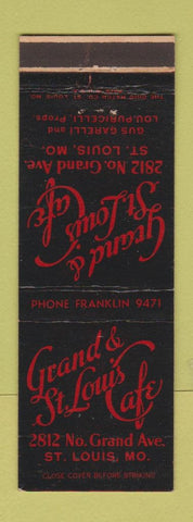 Matchbook Cover - Grand St Louis Cafe MO WEAR