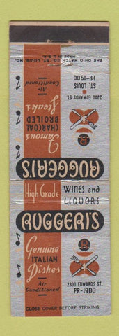 Matchbook Cover - Ruggeri's Restaurant St Louis MO WORN