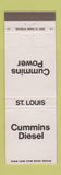 Matchbook Cover - Cummins Diesel Power St Louis MO