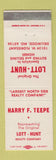 Matchbook Cover - Marry Teepe Lott Hunt Real Estate Dellwood MO
