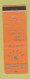 Matchbook Cover - Circle K Restaurant Ferguson MO