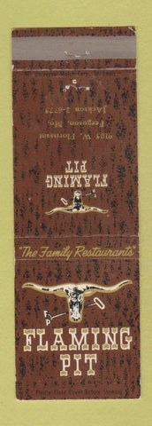 Matchbook Cover - Flaming Pit Restaurant Ferguson MO WEAR