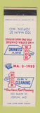 Matchbook Cover - 1 Hour Dry Cleaning Joplin MO