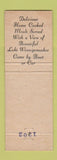 Matchbook Cover - Dorothy's Restaurant Natoli Gilford NH