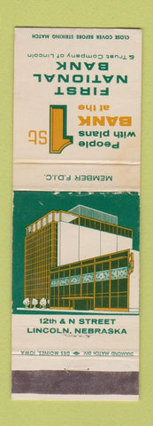 Matchbook Cover - 1st National Bank Lincoln NE WEAR