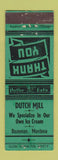 Matchbook Cover - Dutch Mill Restaurant Bozeman MT WORN