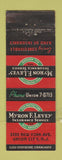 Matchbook Cover - Myron Levey Insurance Union City NJ WORN