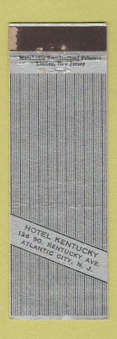 Matchbook Cover - Hotel Kentucky Atlantic City NJ WORN STRIKER