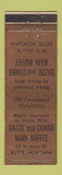 Matchbook Cover - Dazzie and Combo Main Buffet Butte MT WEAR