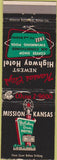 Matchbook Cover - Mission KS Holiday Inn