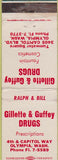 Matchbook Cover - Gillette Guffey Drugs Olympia WA