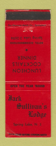 Matchbook Cover - Jack Sullivan's Lodge Spring Lake NJ WEAR