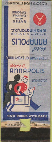 Matchbook Cover - Hotel Annapolis Washington DC WORN