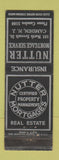 Matchbook Cover - Nutter Mortgage Service Camden NJ Real Estate WEAR