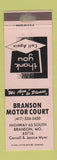 Matchbook Cover - Branson Motor Court Motel Branson MO WEAR