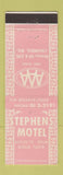 Matchbook Cover - Stephens Motel Columbia MO PINK