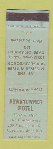 Matchbook Cover - Downtowner Motel Cape Girardeau MO WEAR