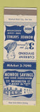 Matchbook Cover - Monroe Savings and Loan Newark NJ